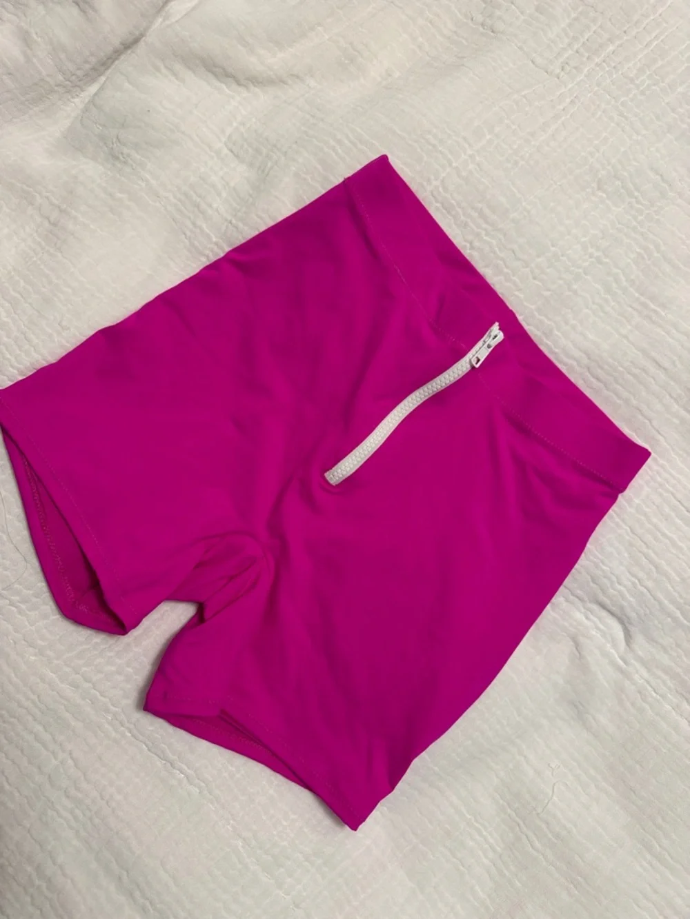 SKIMS Hibiscus (Pink) Sporty Zipper Swim Shorts - Picture 8 of 8